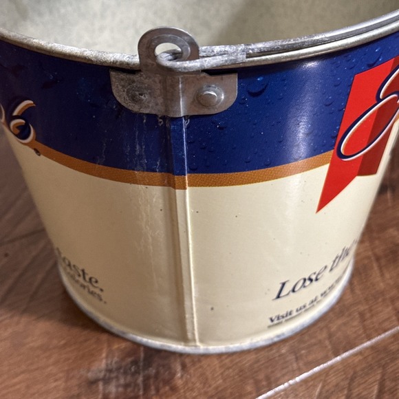 Vintage 2002 Michelob Ultra Metal Beer Ice Bucket Blue White Large Barware OG - Picture 9 of 10